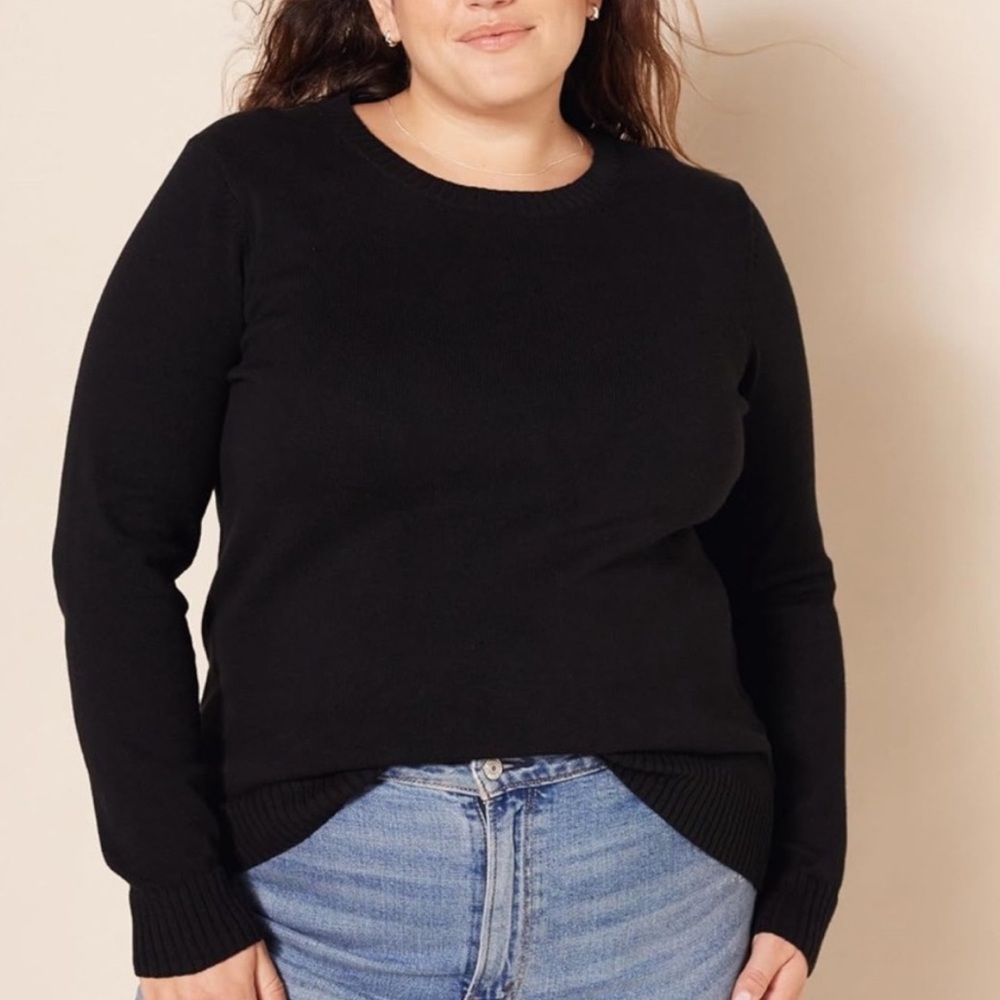 Amazon Essentials Black Soft Touch Crewneck Sweater XXL (Fits Like XL) NWT